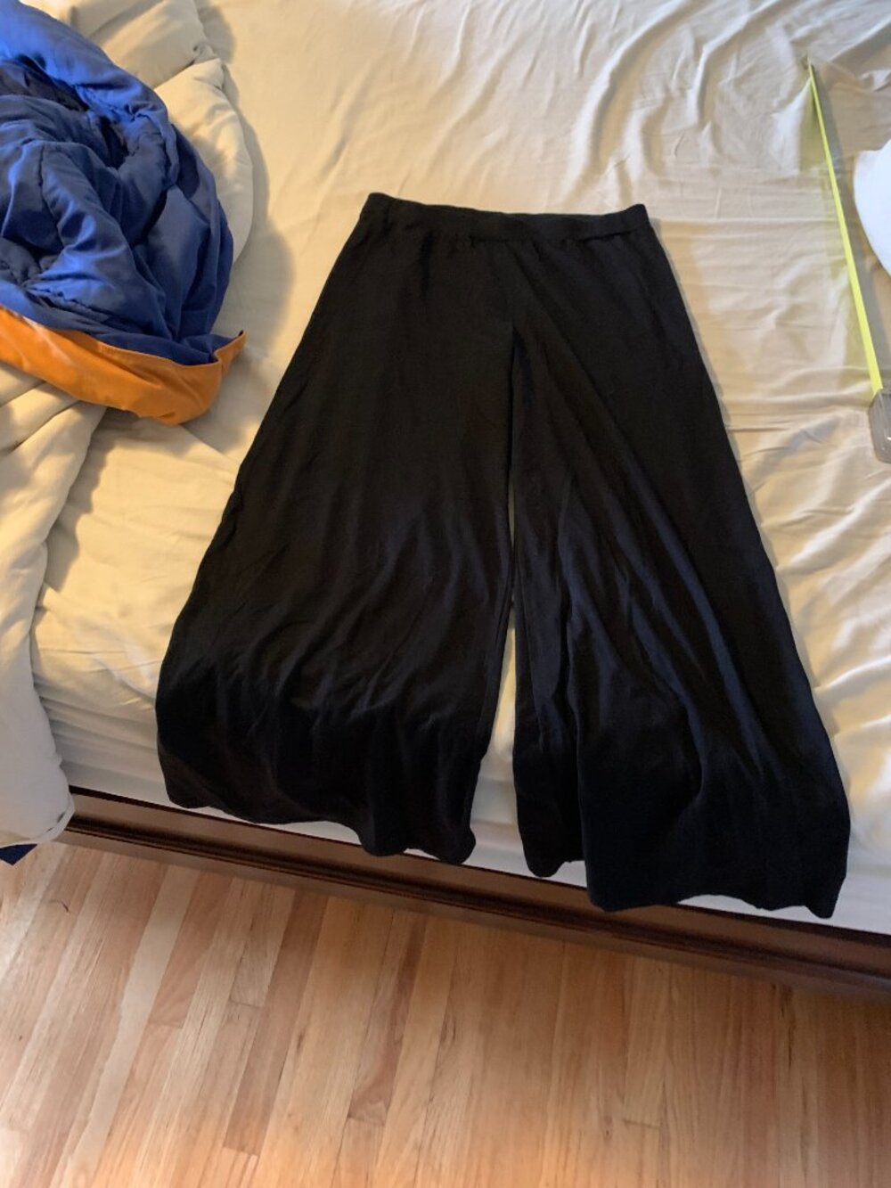 Flowy Cotton Black Pants